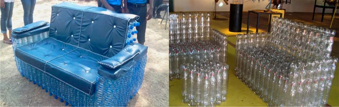 мебель из пластиковых бутылок фото дизайна