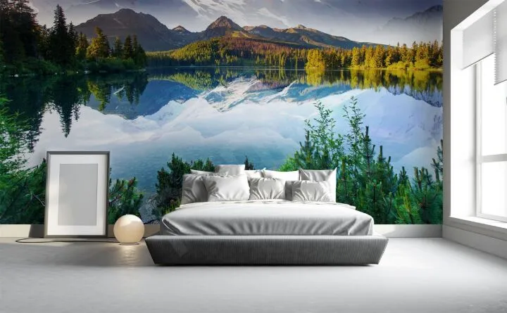 Изображение со «стоячей водой» на картине в спальне