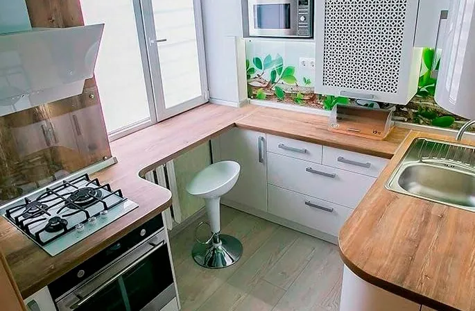 Изготовление стола для маленькой кухни в хрущевке: 58 фото идеи